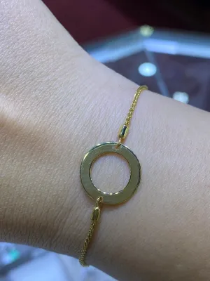 14K Gold Halo Bracelet