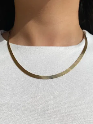 14K Yellow Gold 4MM Herringbone Chain