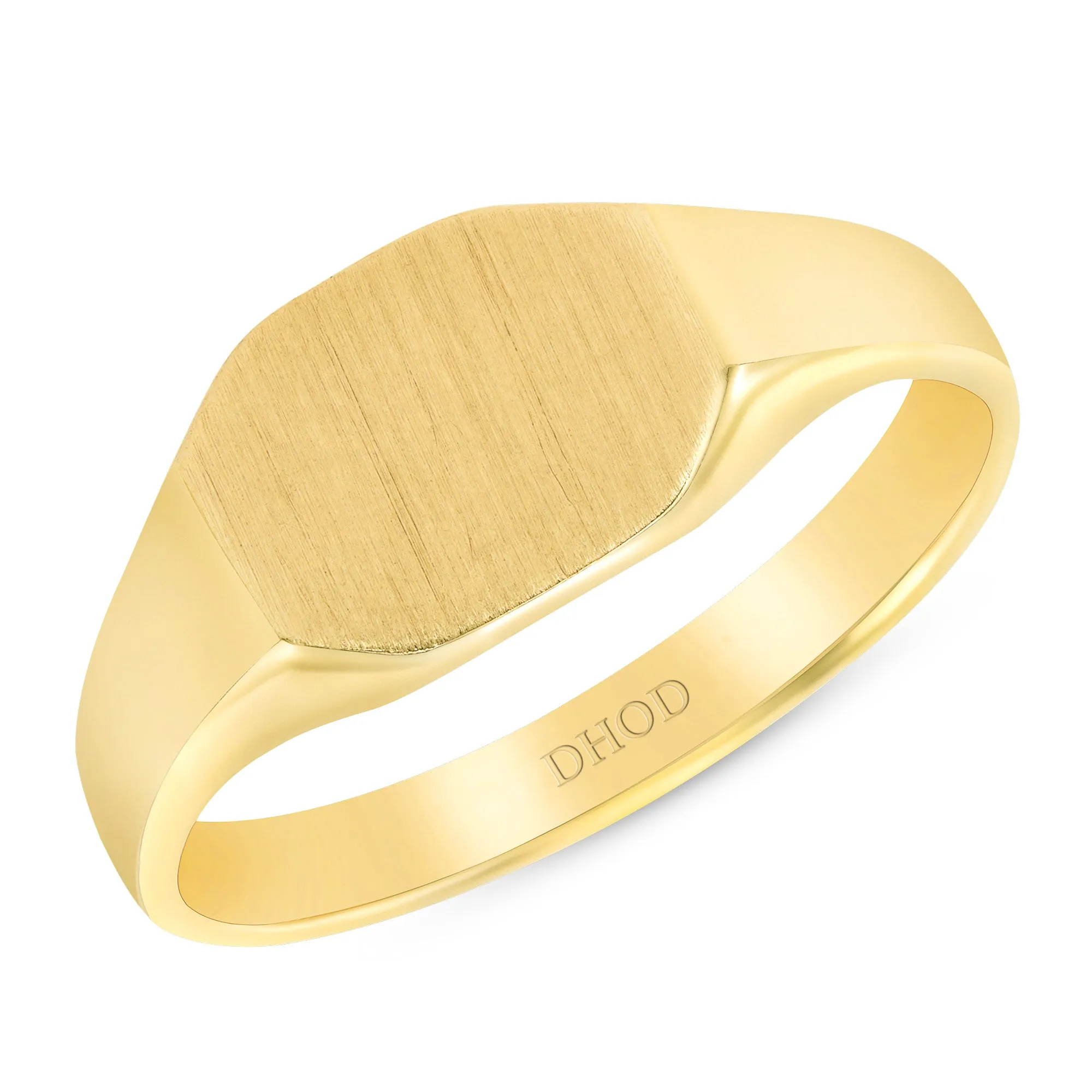 14K Yellow Gold Octagonal Signet Ring