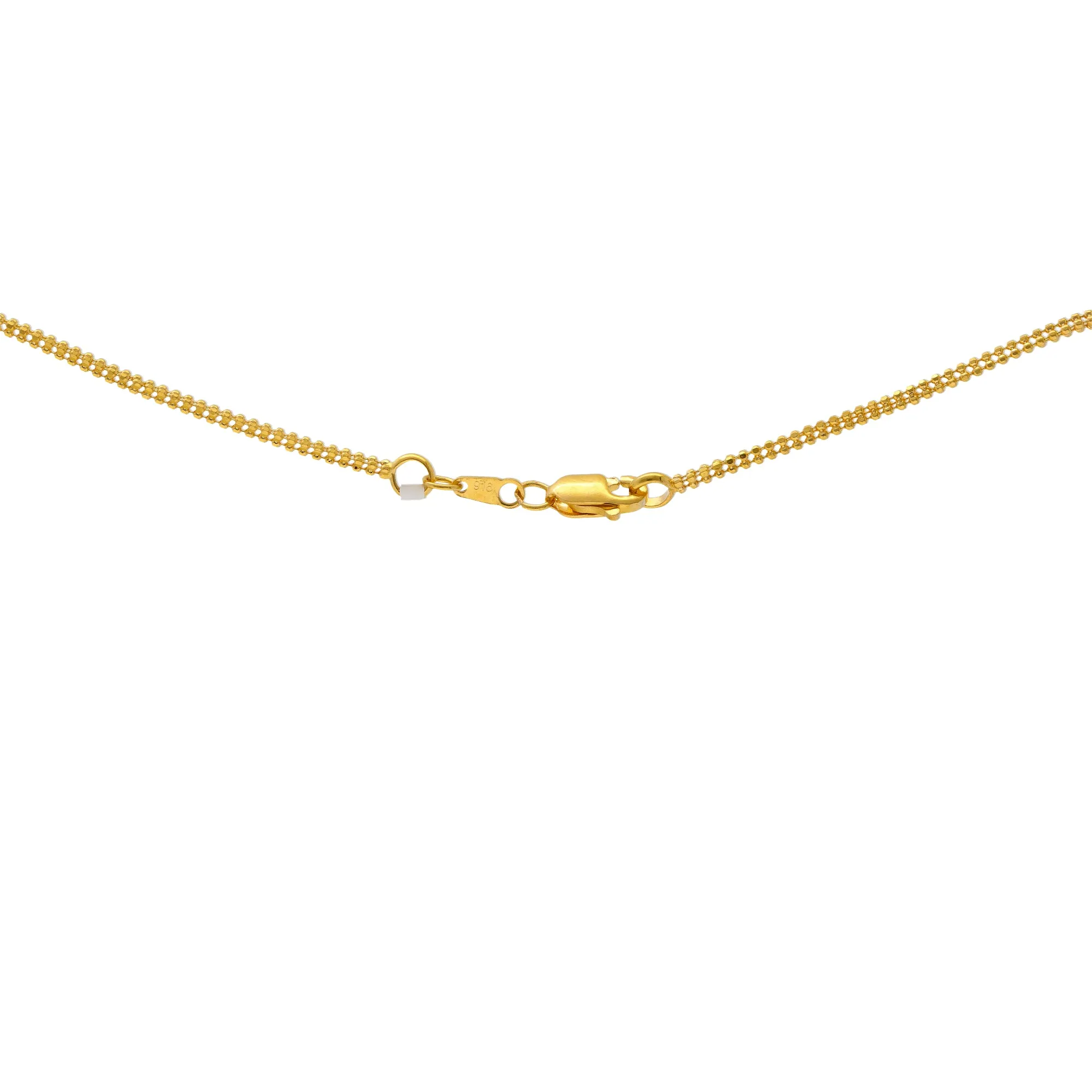 22K Yellow Gold 1mm Beaded Chain (15.7gm)