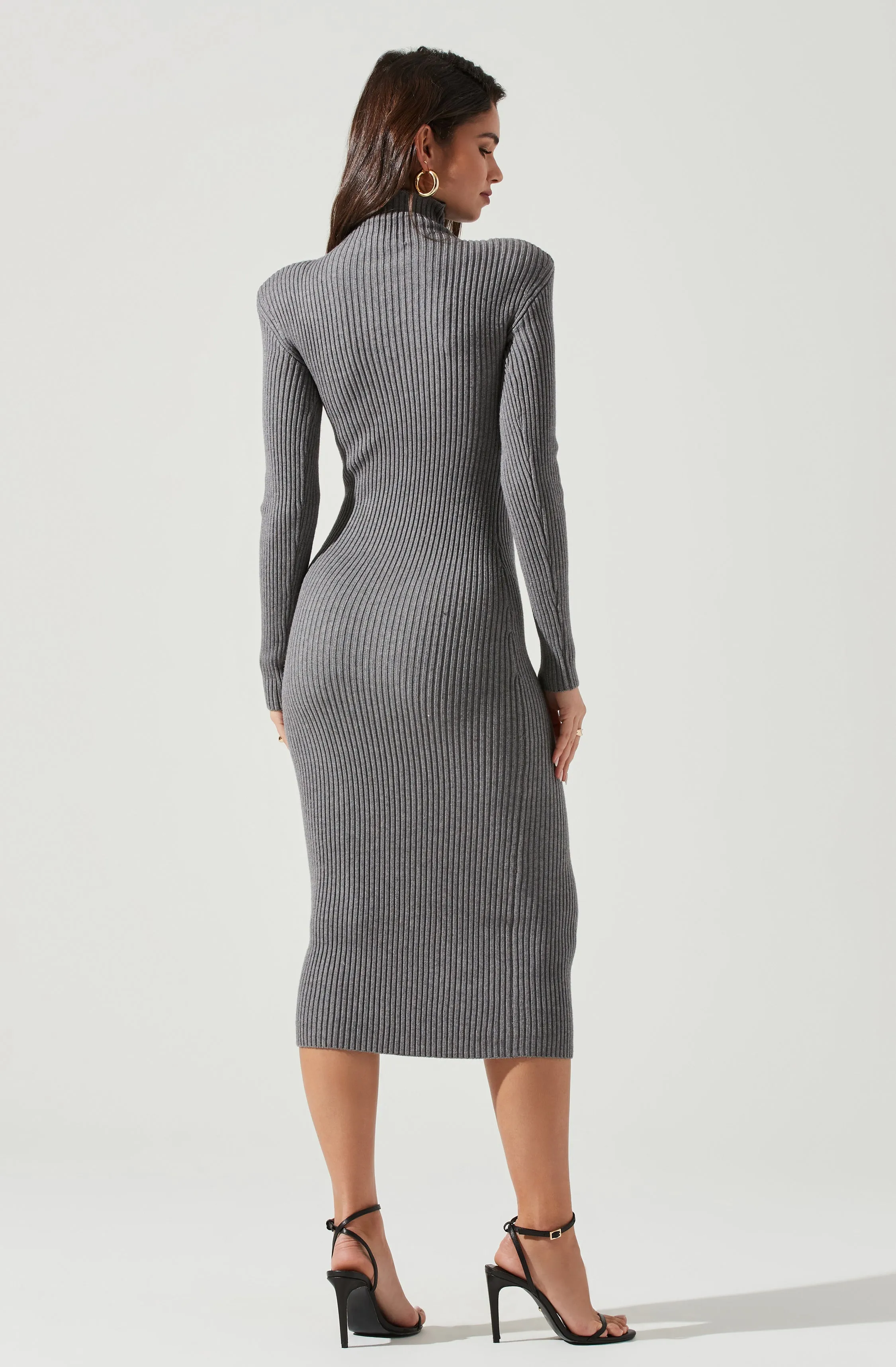 Abilene Long Sleeve Turtleneck Midi Sweater Dress