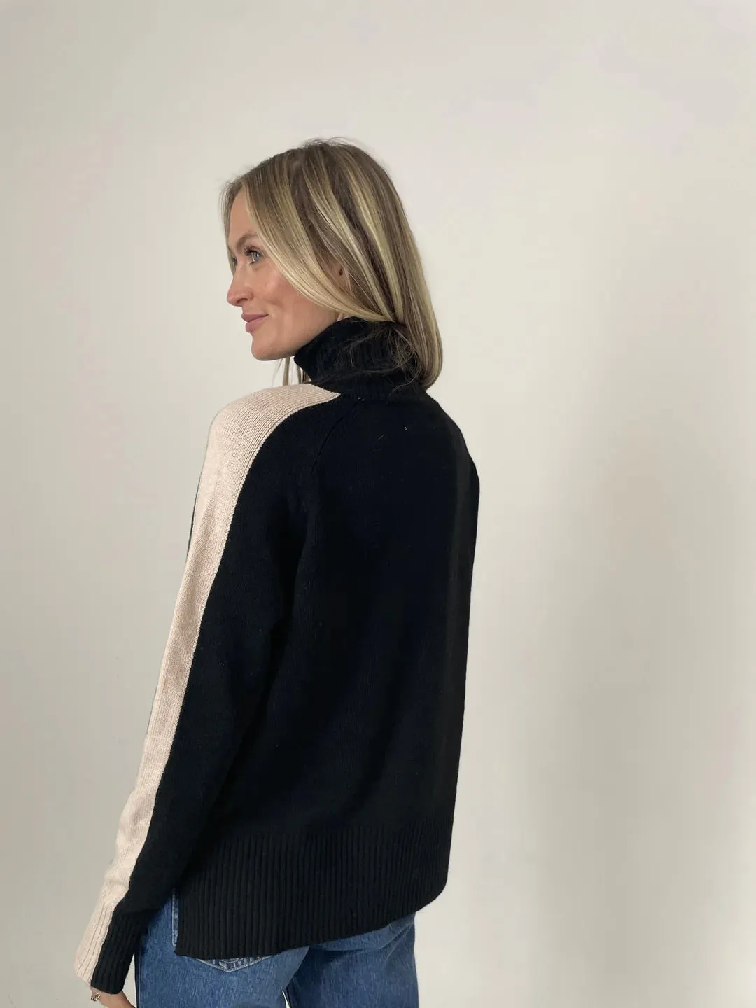 Ali Turtleneck Stripe Sweater