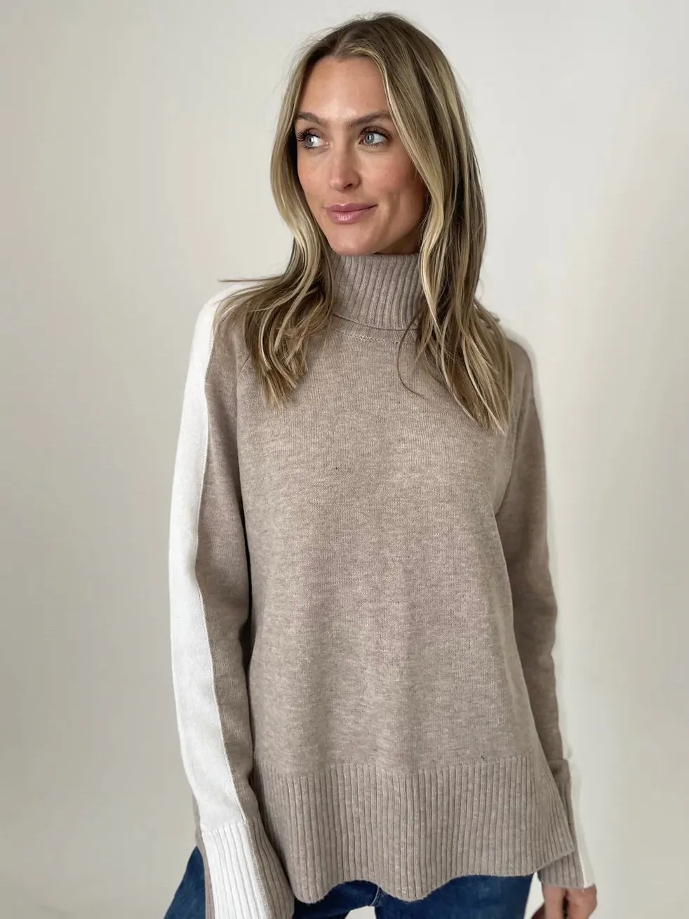 Ali Turtleneck Stripe Sweater