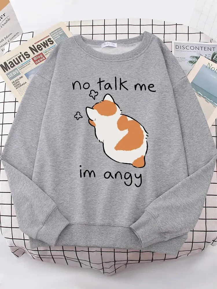 Angy Cat Kawaii Cozy Sweater