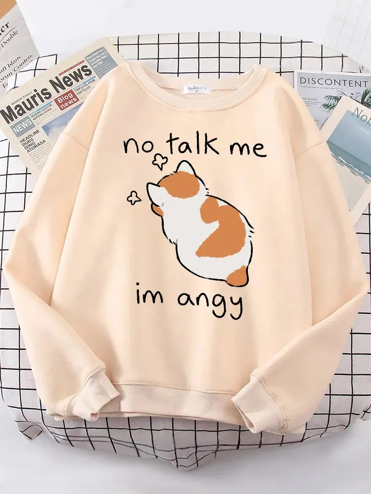 Angy Cat Kawaii Cozy Sweater