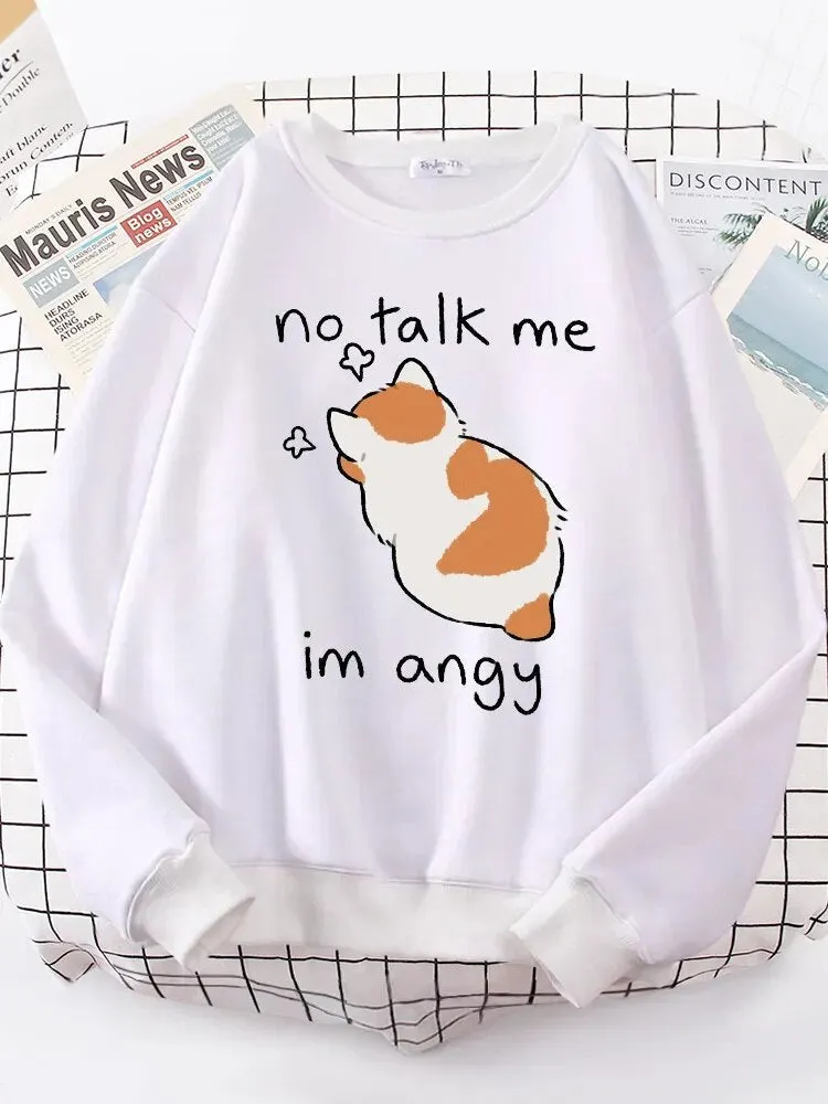 Angy Cat Kawaii Cozy Sweater