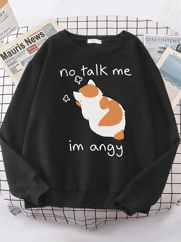 Angy Cat Kawaii Cozy Sweater