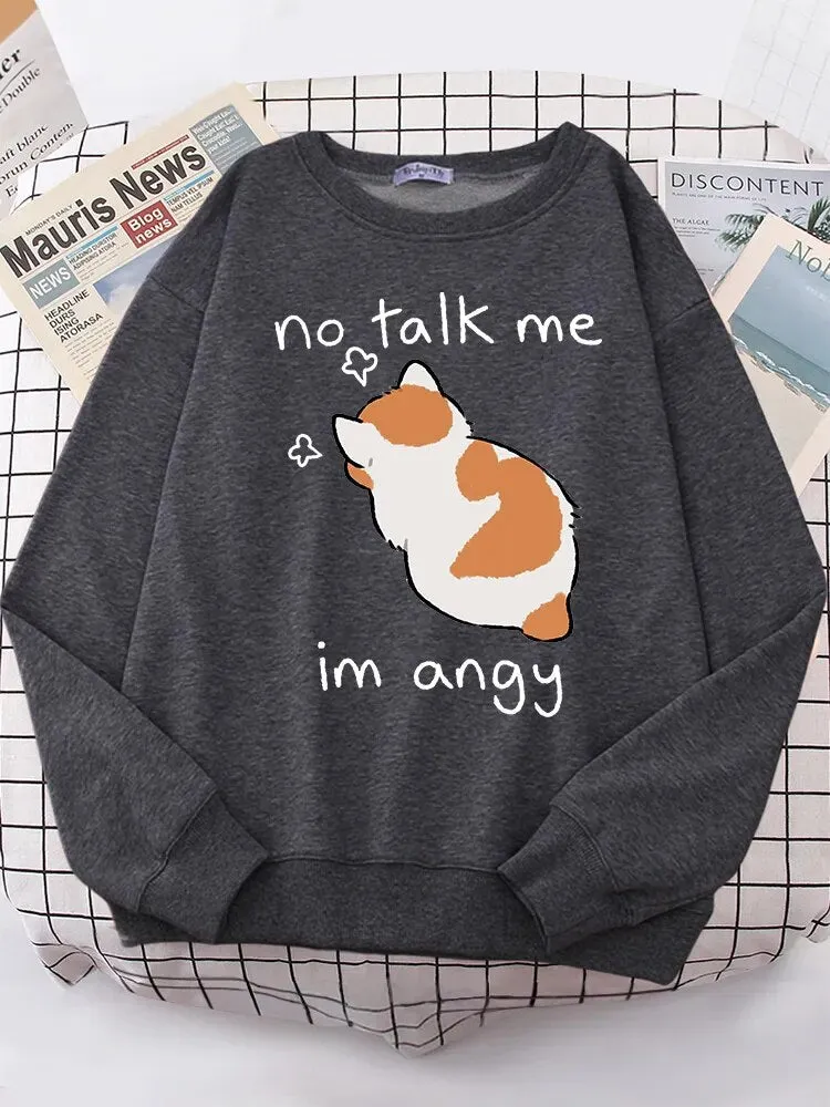 Angy Cat Kawaii Cozy Sweater