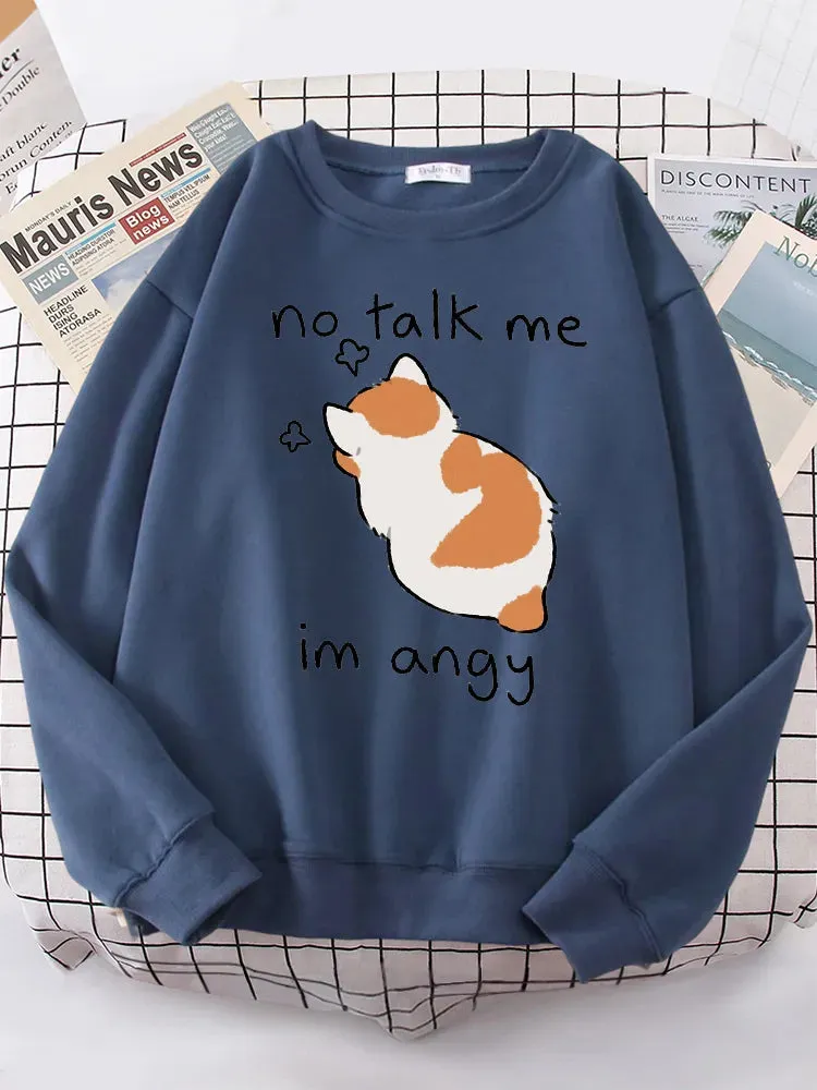 Angy Cat Kawaii Cozy Sweater