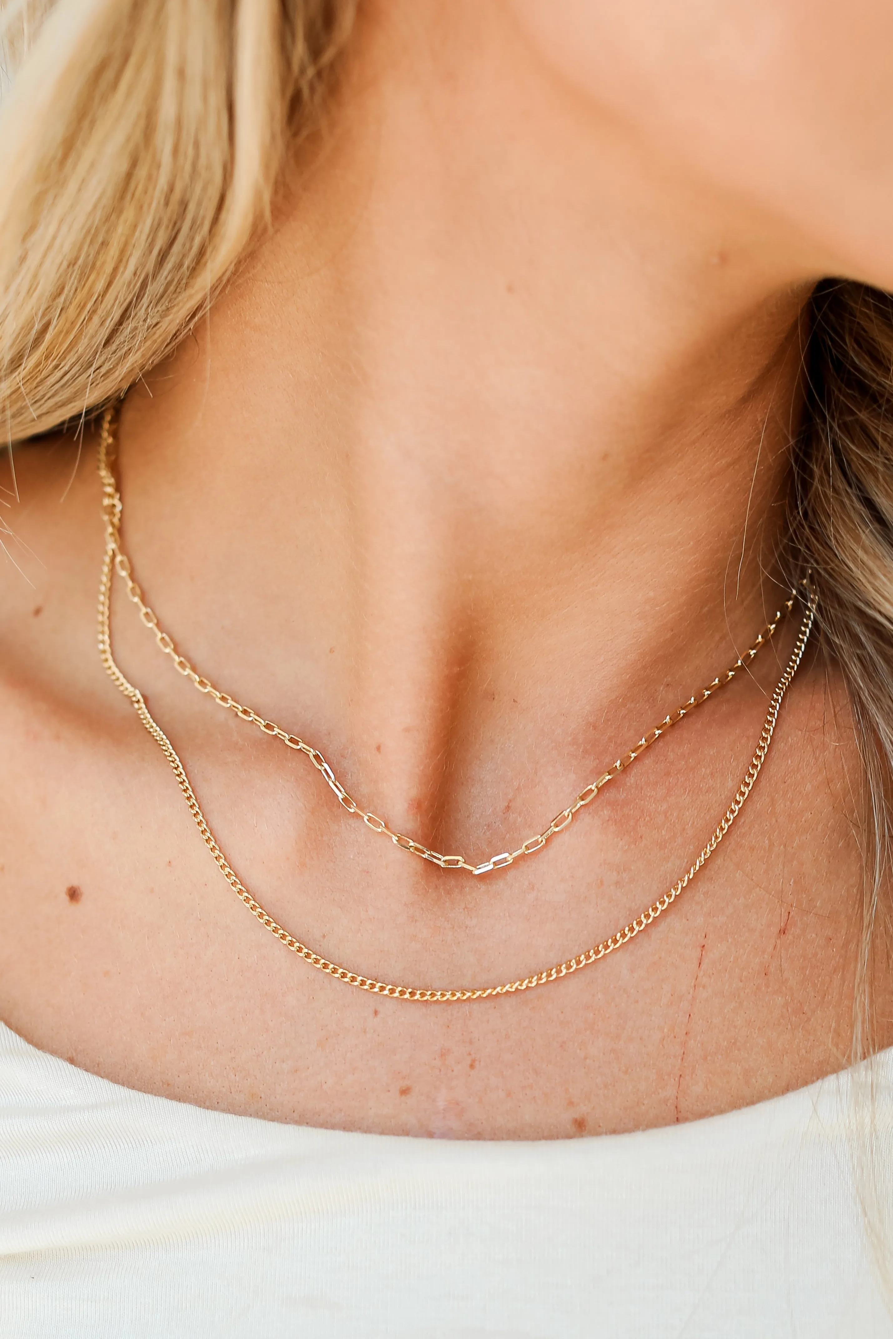 Annabelle Gold Layered Chain Necklace