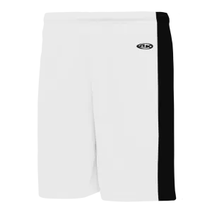 Athletic Knit (AK) BS9145M-222 Mens White/Black Pro Basketball Shorts