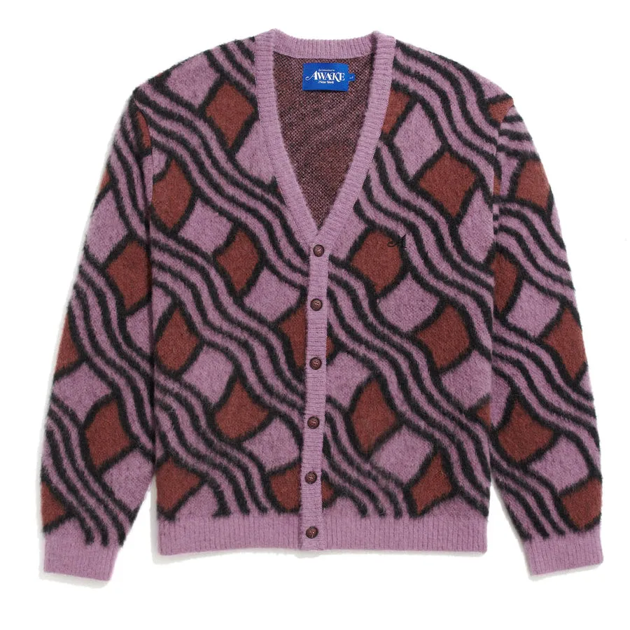 Awake NY Wavy Jacquard Mohair Cardigan