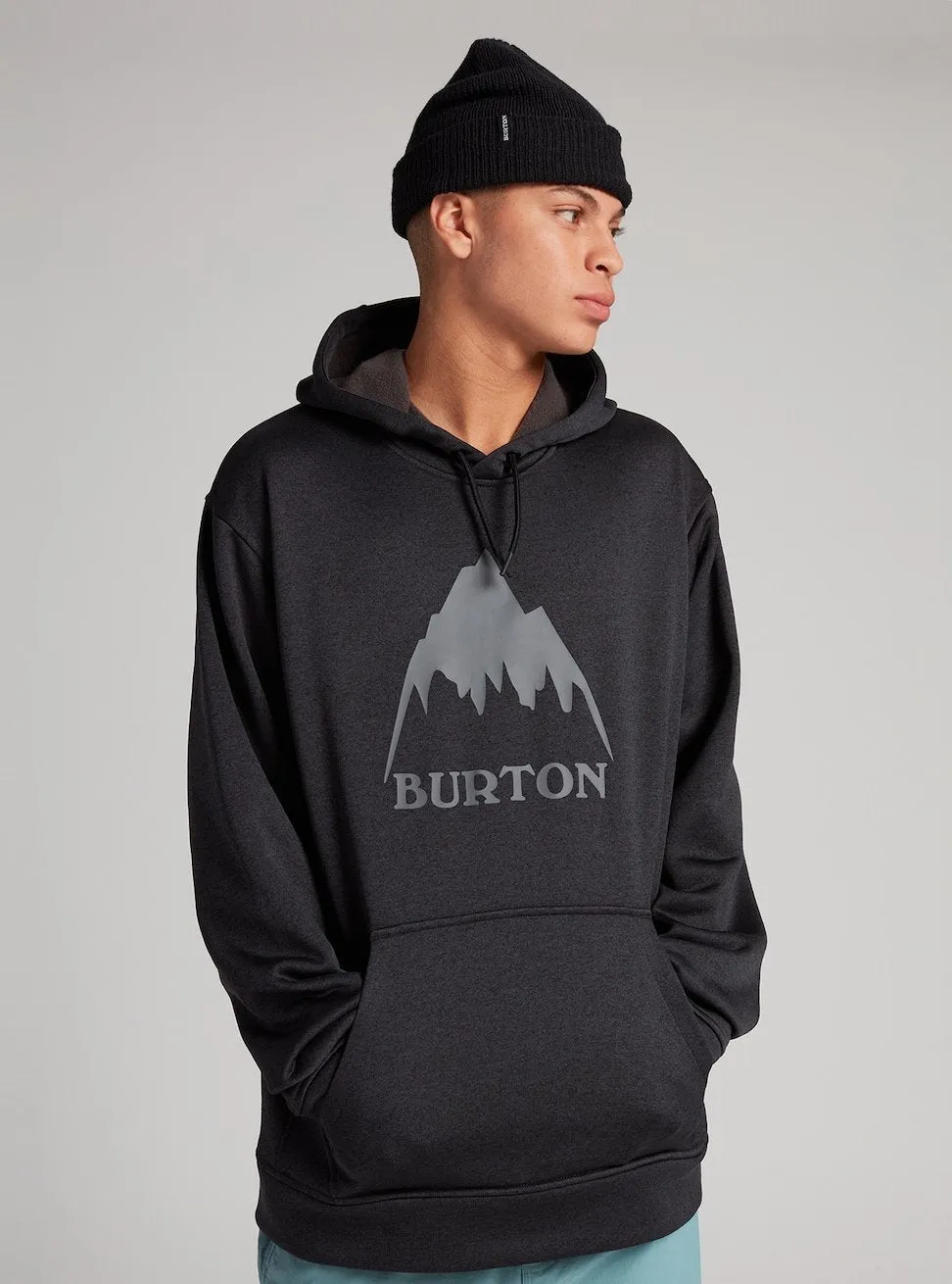 Burton Oak Pull Over Hoodie Mens Black Heather