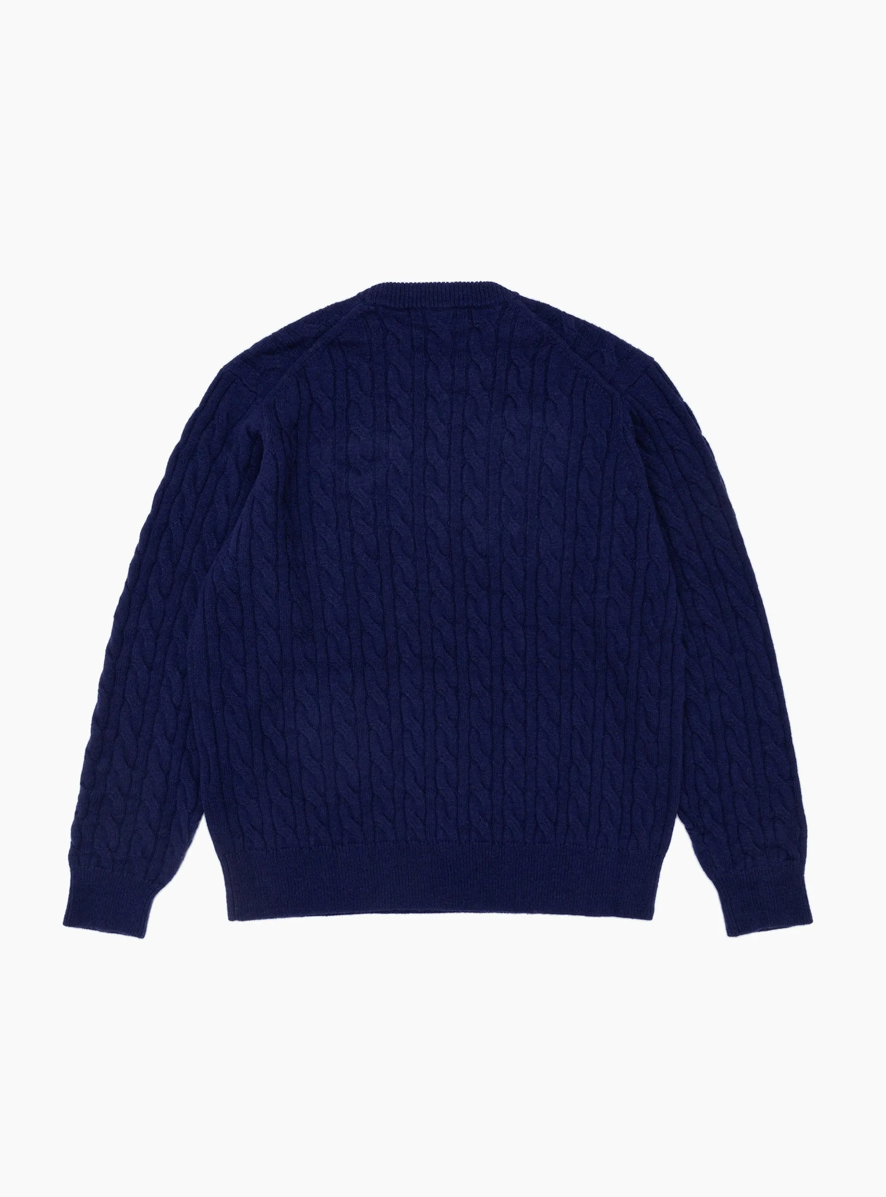 Cable Knit Pullover Navy