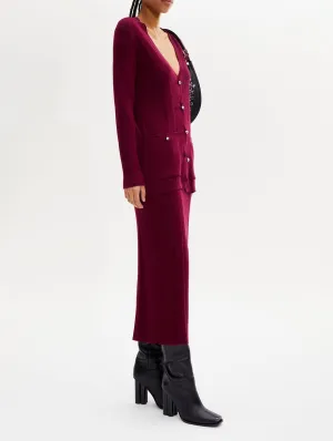 Cardigan - Bordeaux - Femme