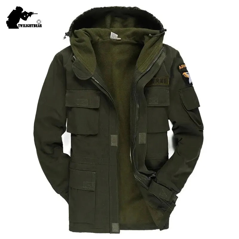 Classic M65 Jacket Men's Windbreaker Coat Multiple Pockets Pure Cotton Trench Men's Clothing Winter Fleece Jacket Coats A2F802