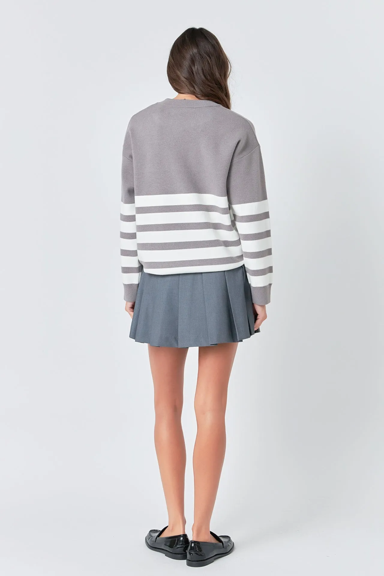 English Factory - Stripe Round Neck Sweater