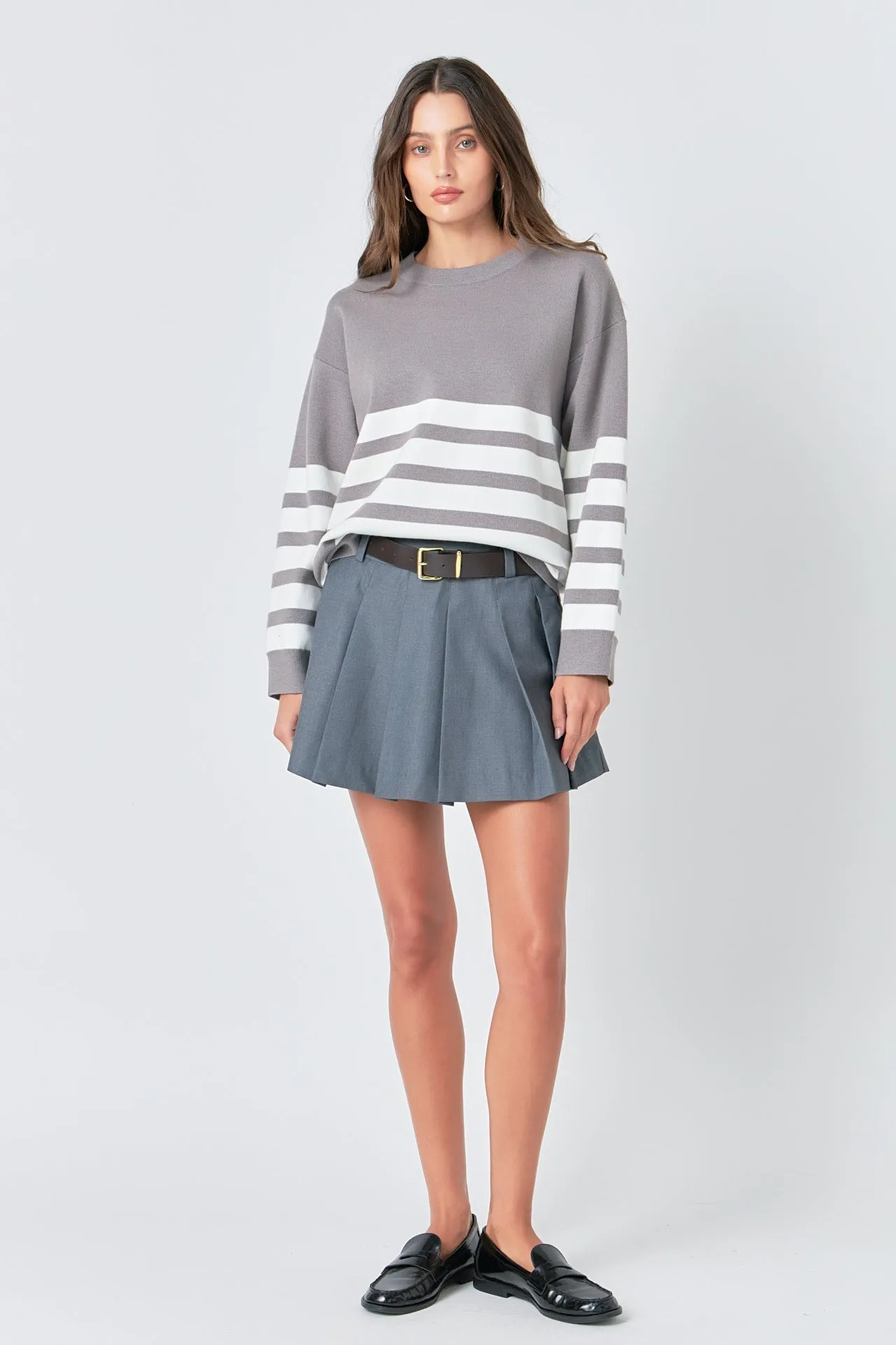 English Factory - Stripe Round Neck Sweater