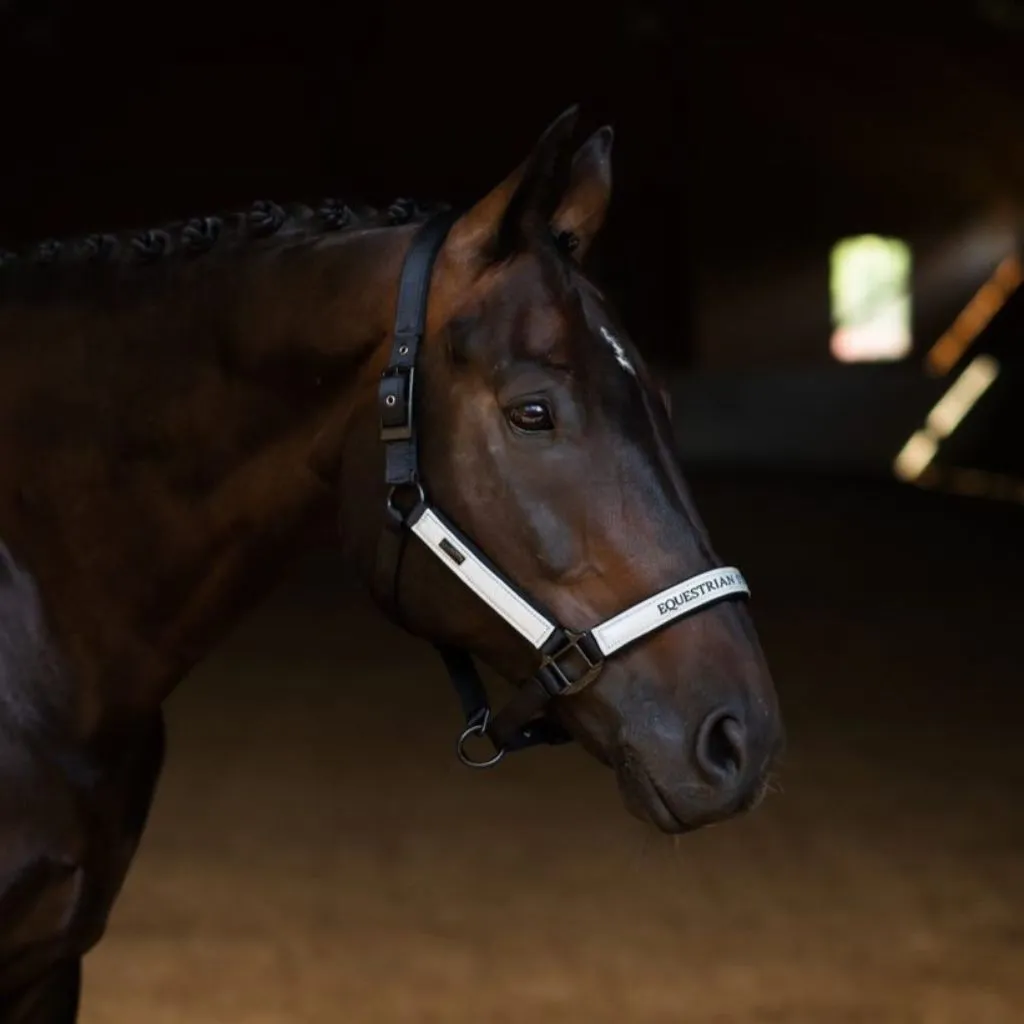 Equestrian Stockholm Halter and Lead Set Luminous Black