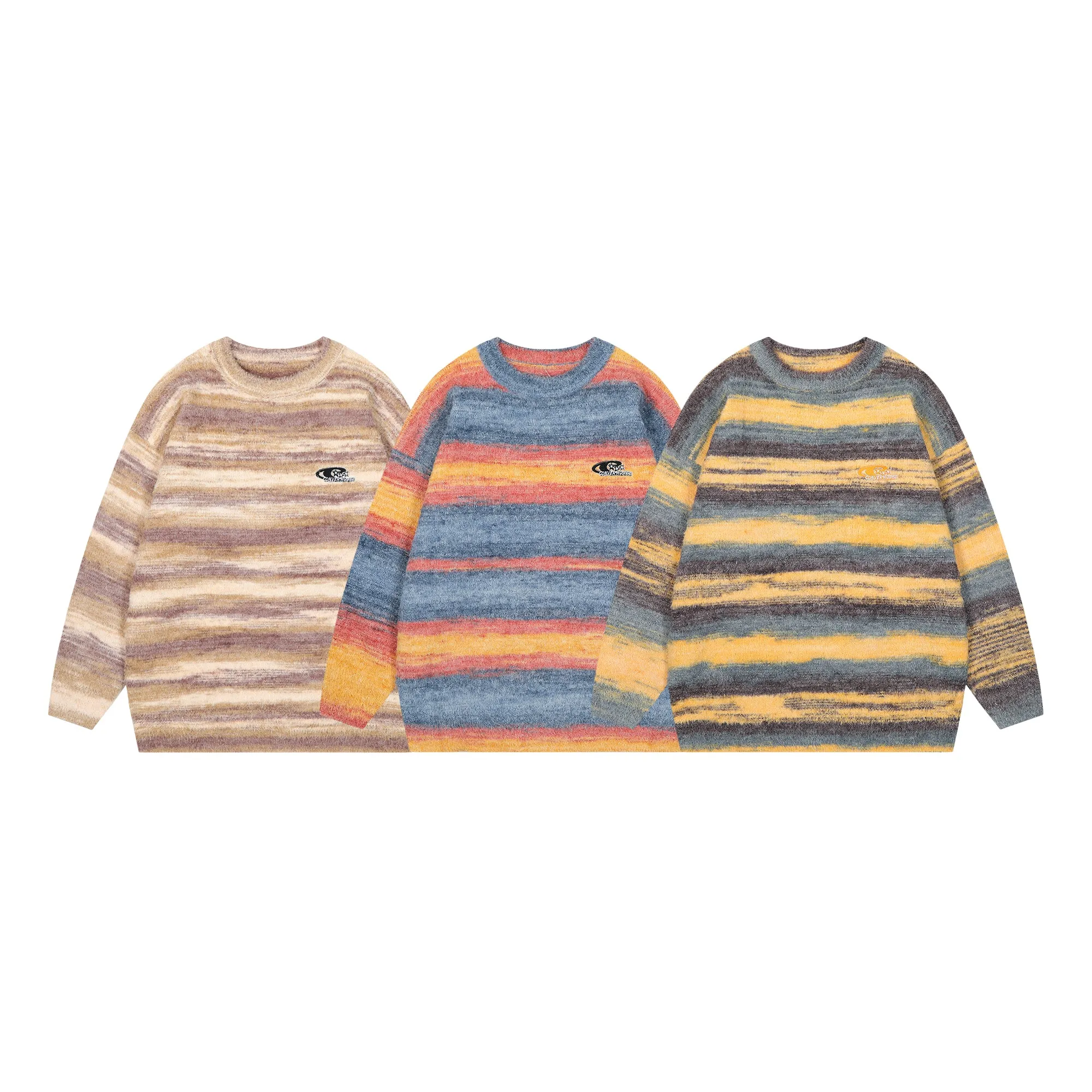 Faire Echo flame-striped casual sweater