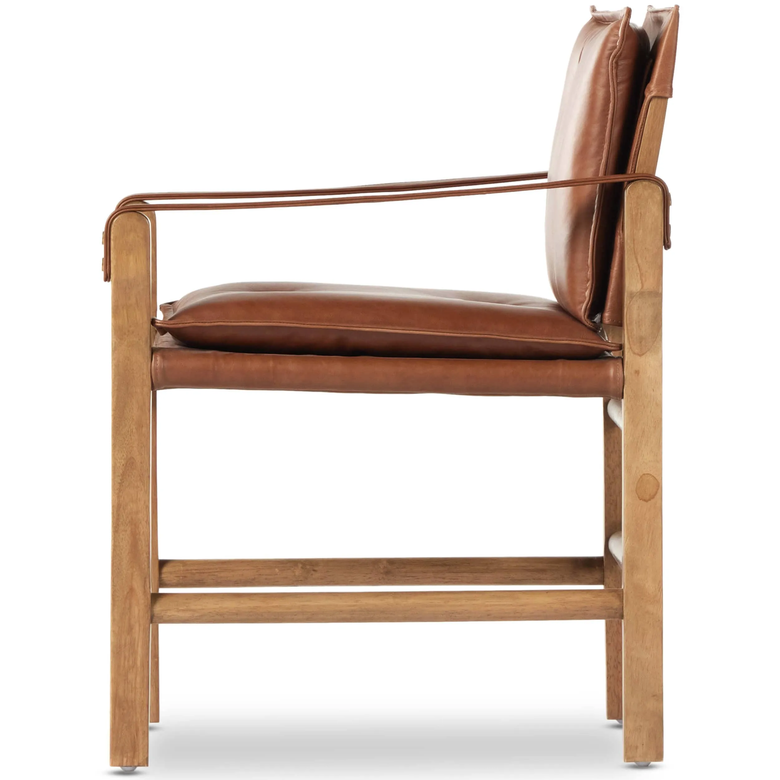 Lenz Leather Dining Arm Chair, Sonoma Chestnut