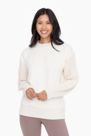 Mono B French Terry Knit Sweater