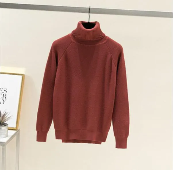 ONLYSVTER Thick Oversized Loose Turtleneck Women Pullover Sweater Autumn Winter Warm Jumper Top Knitted Soft Female Sweater Top