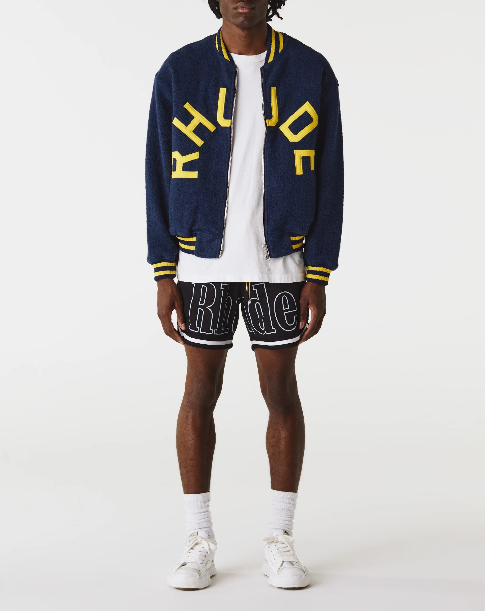 Oversized Logo Terry Varsity Jacket