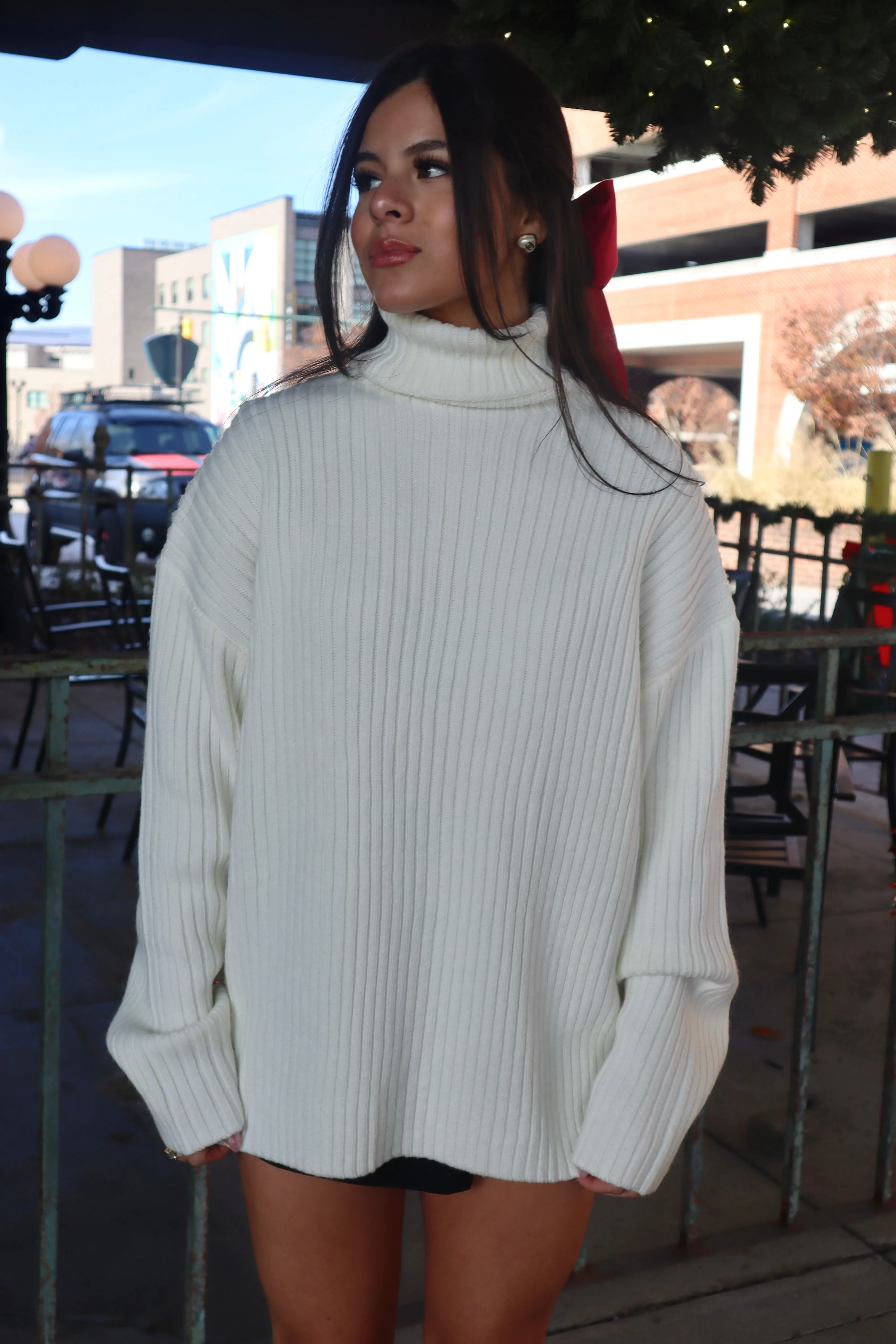 Pearl Oversized Turtleneck Sweater