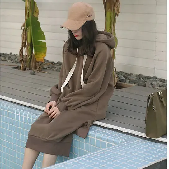 Plush Thickened Korean Version Hoody for Autumn and Winter