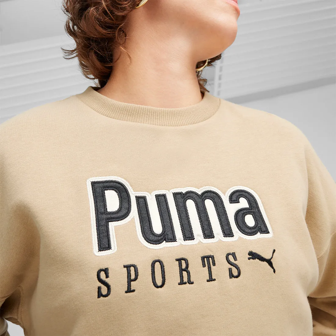 PUMA Team Oversized Crew Women's Jacket Brown