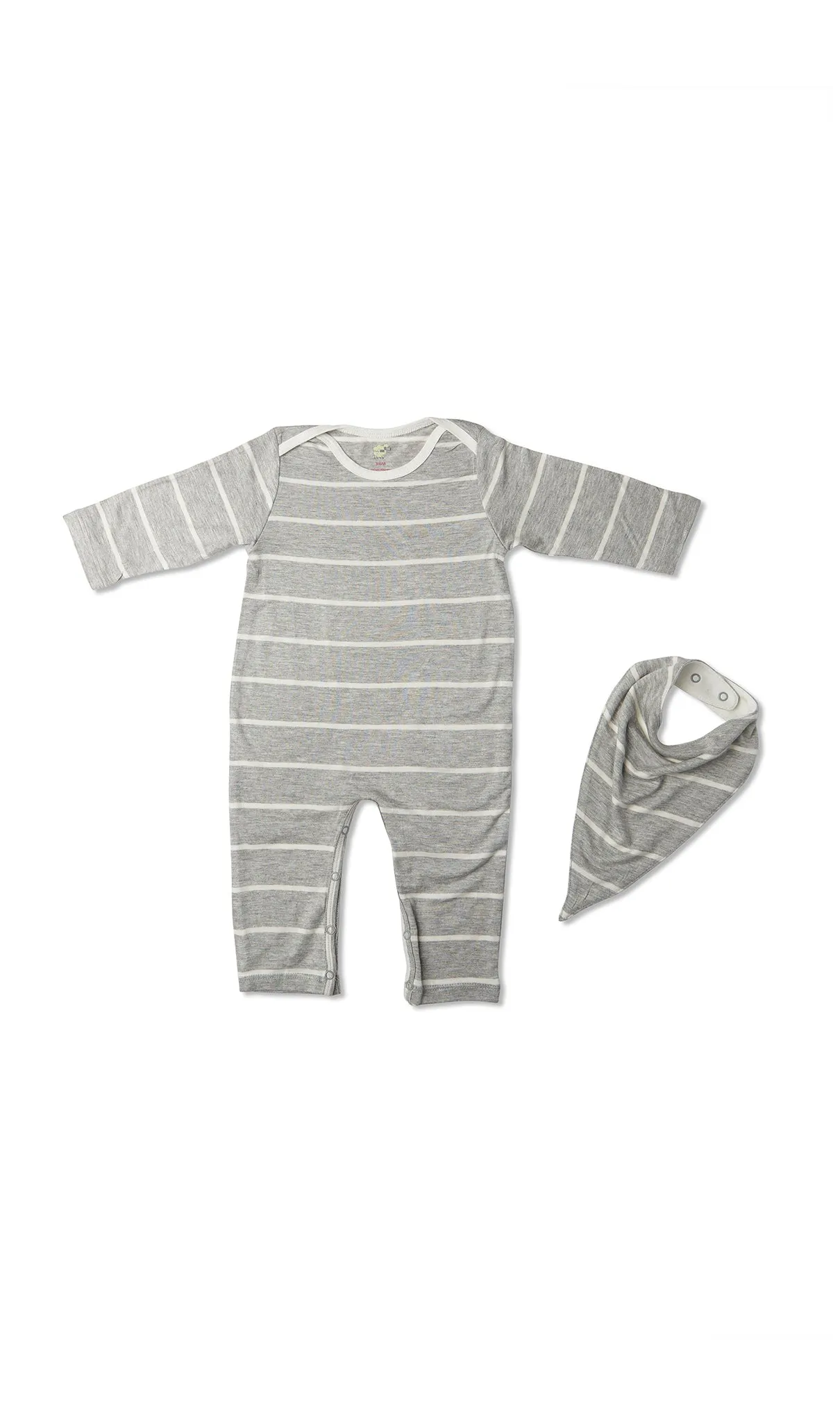 Romper 2-Piece - Heather Grey Stripe