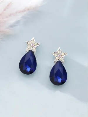 Rubans Petite Blue Stone Studs for Everyday Elegance