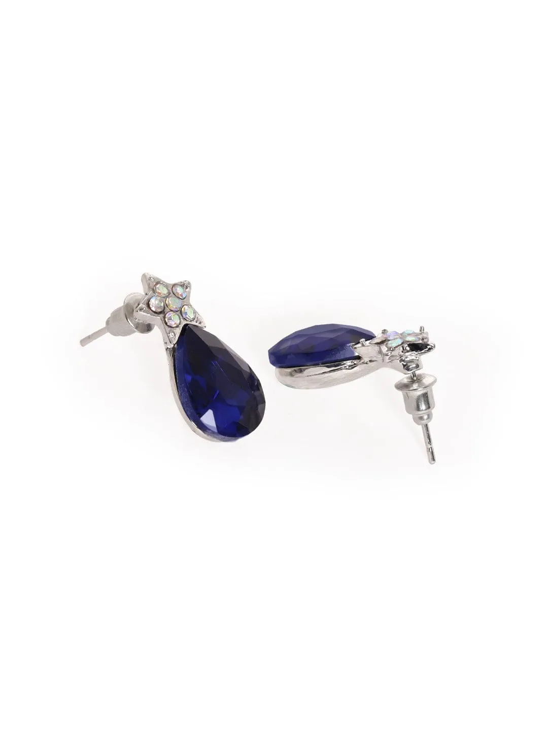 Rubans Petite Blue Stone Studs for Everyday Elegance