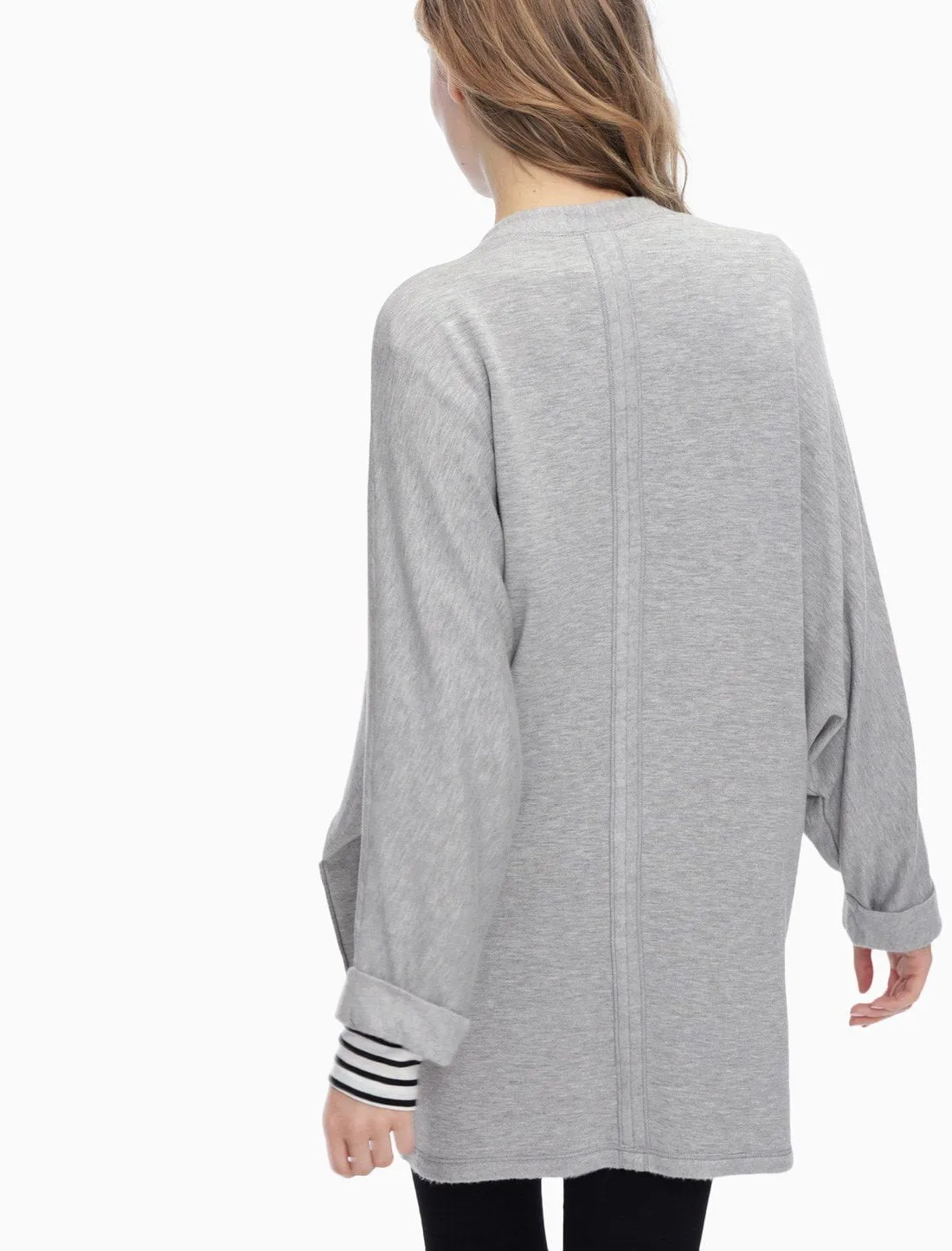 Splendid - Dolman Wedge Cardi in Heather Grey