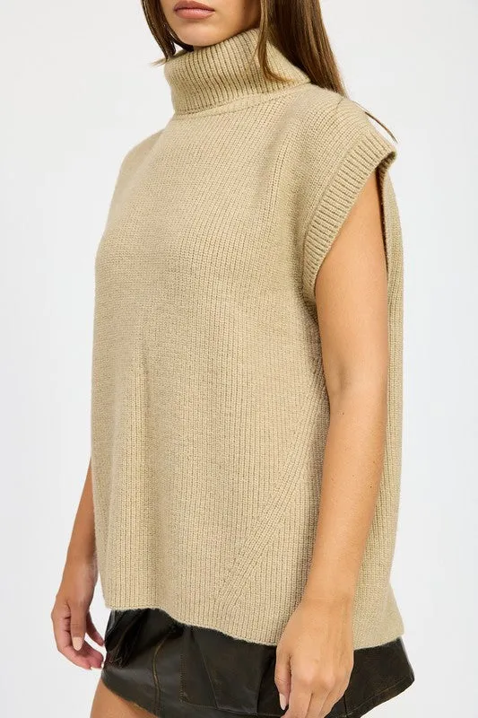 Split Back Turtleneck Sweater *Online Only*