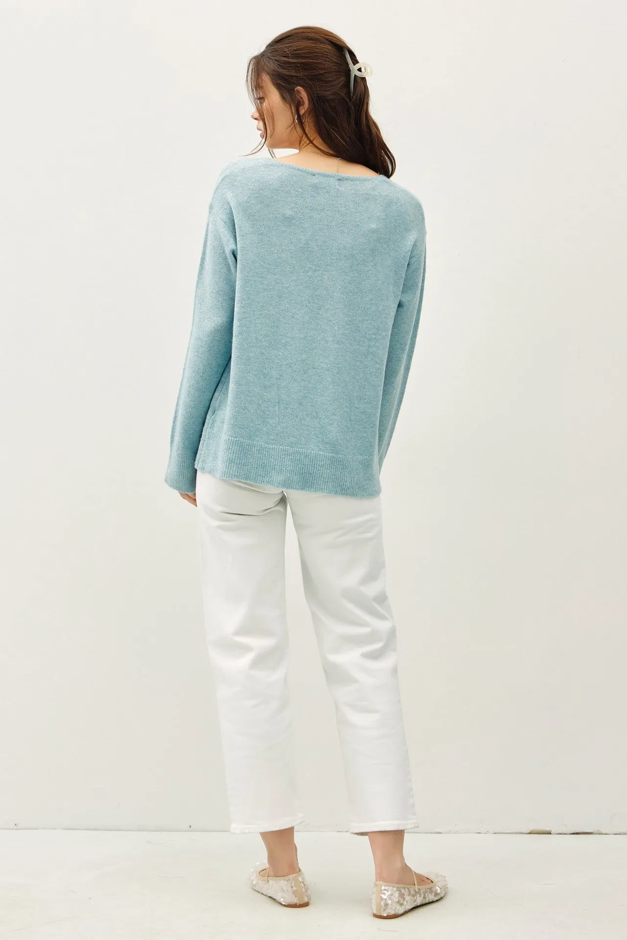 Stop The Cold Relaxed V-Neck Sweater