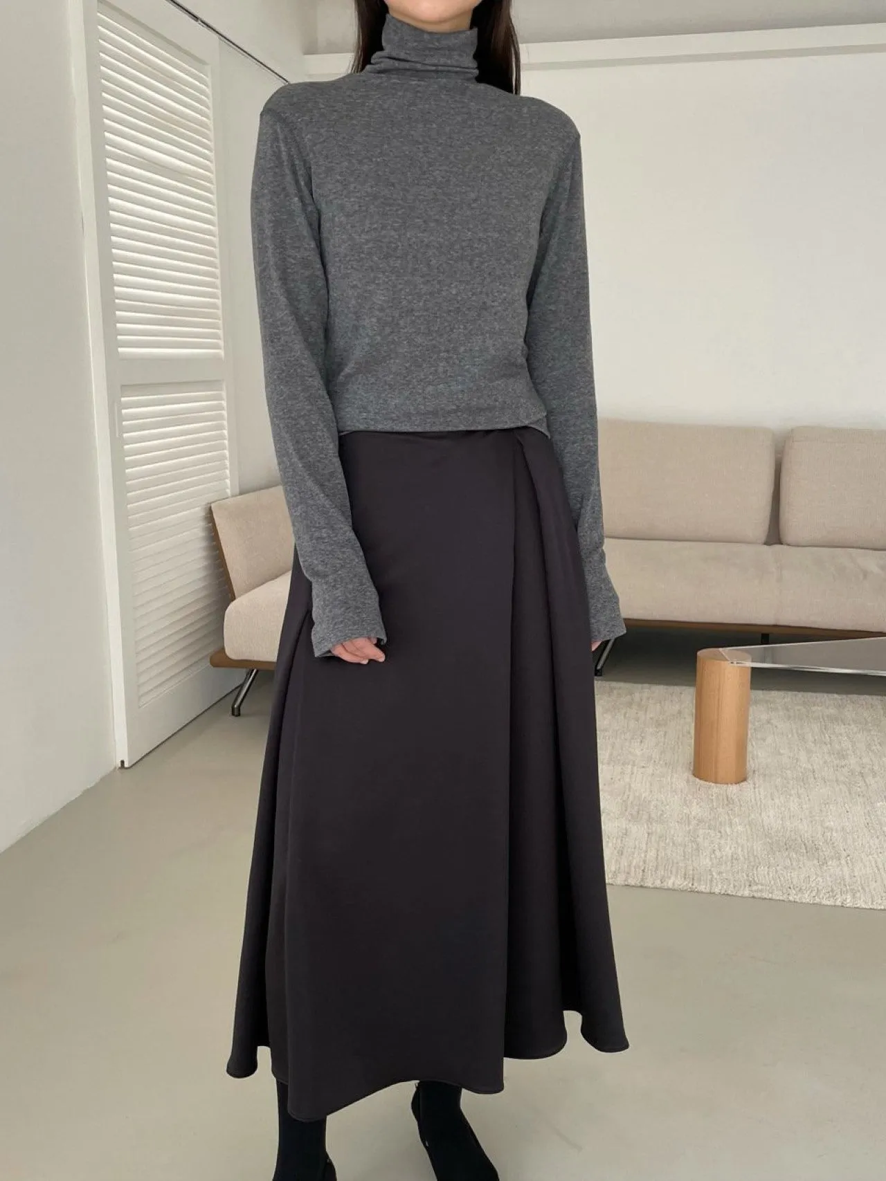 TENCEL WOOL TURTLENECK