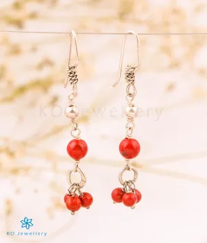 The Coral Powder Silver Gemstone Earring