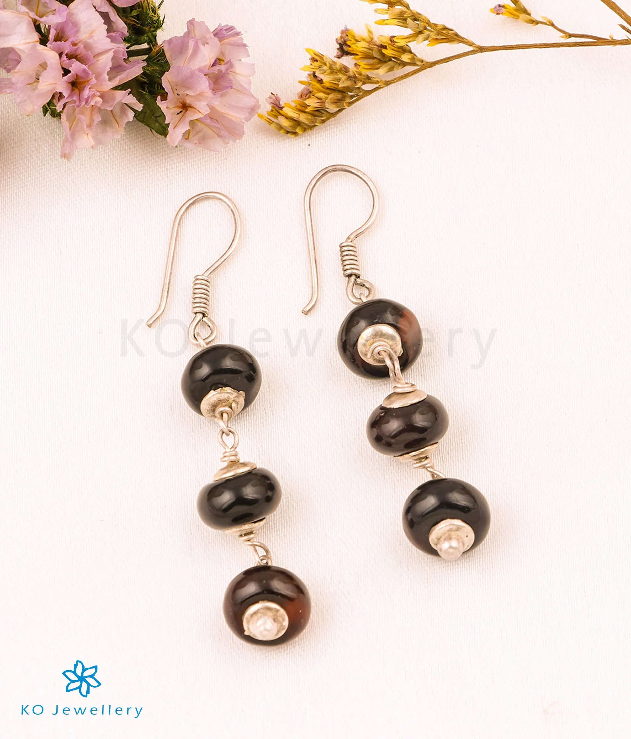 The Onyx Silver Gemstone Earring