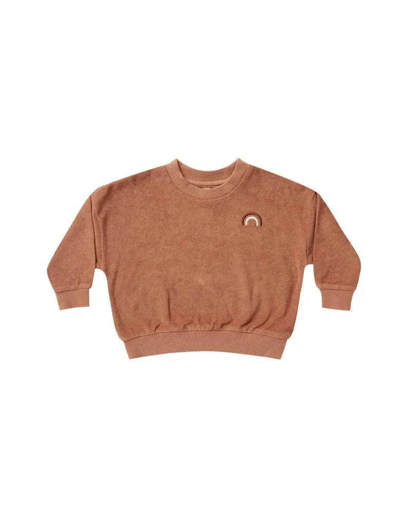 The Terry Crewneck by Rylee & Cru - Terracotta - BABY