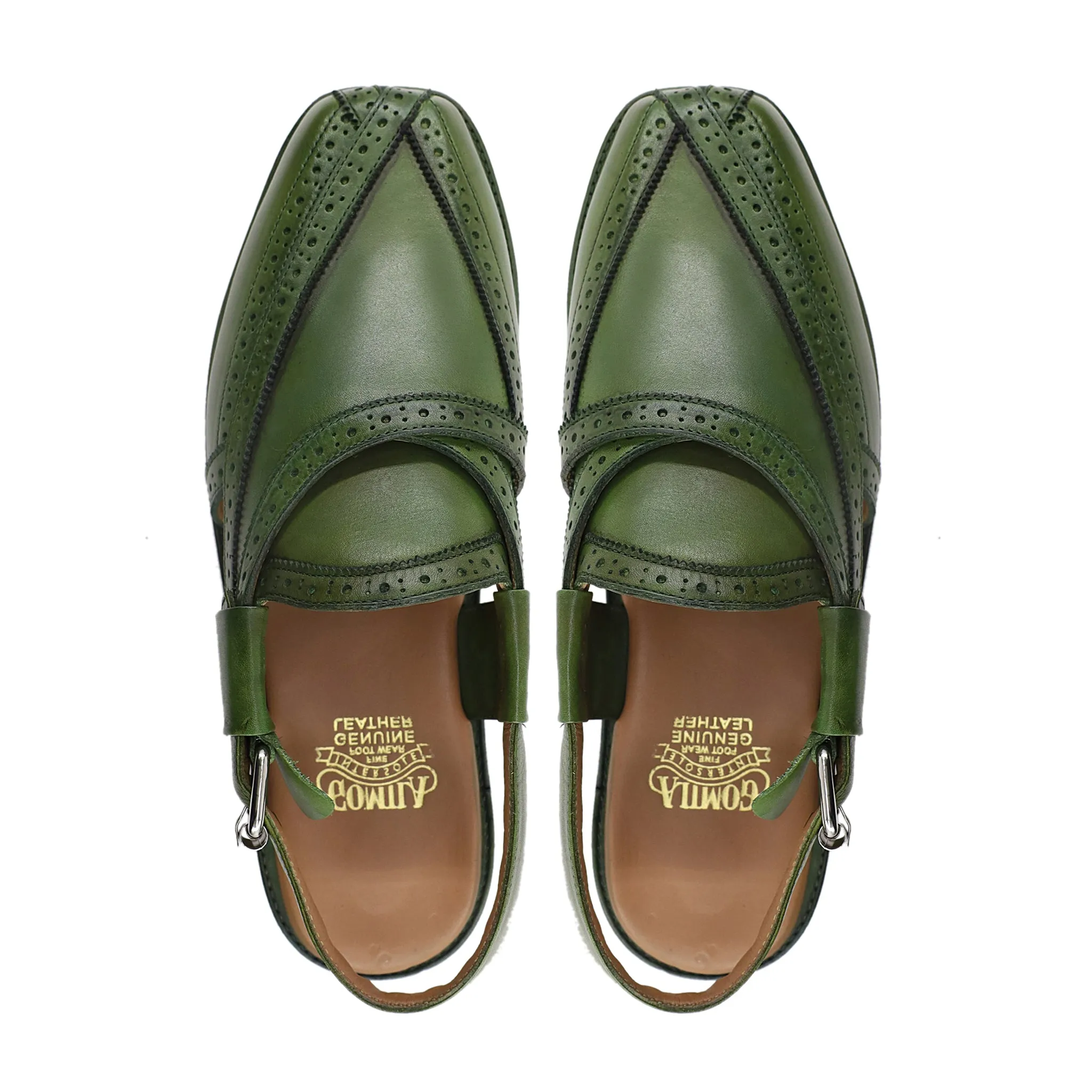 Tomari - Men's Green Calf Leather Sandal