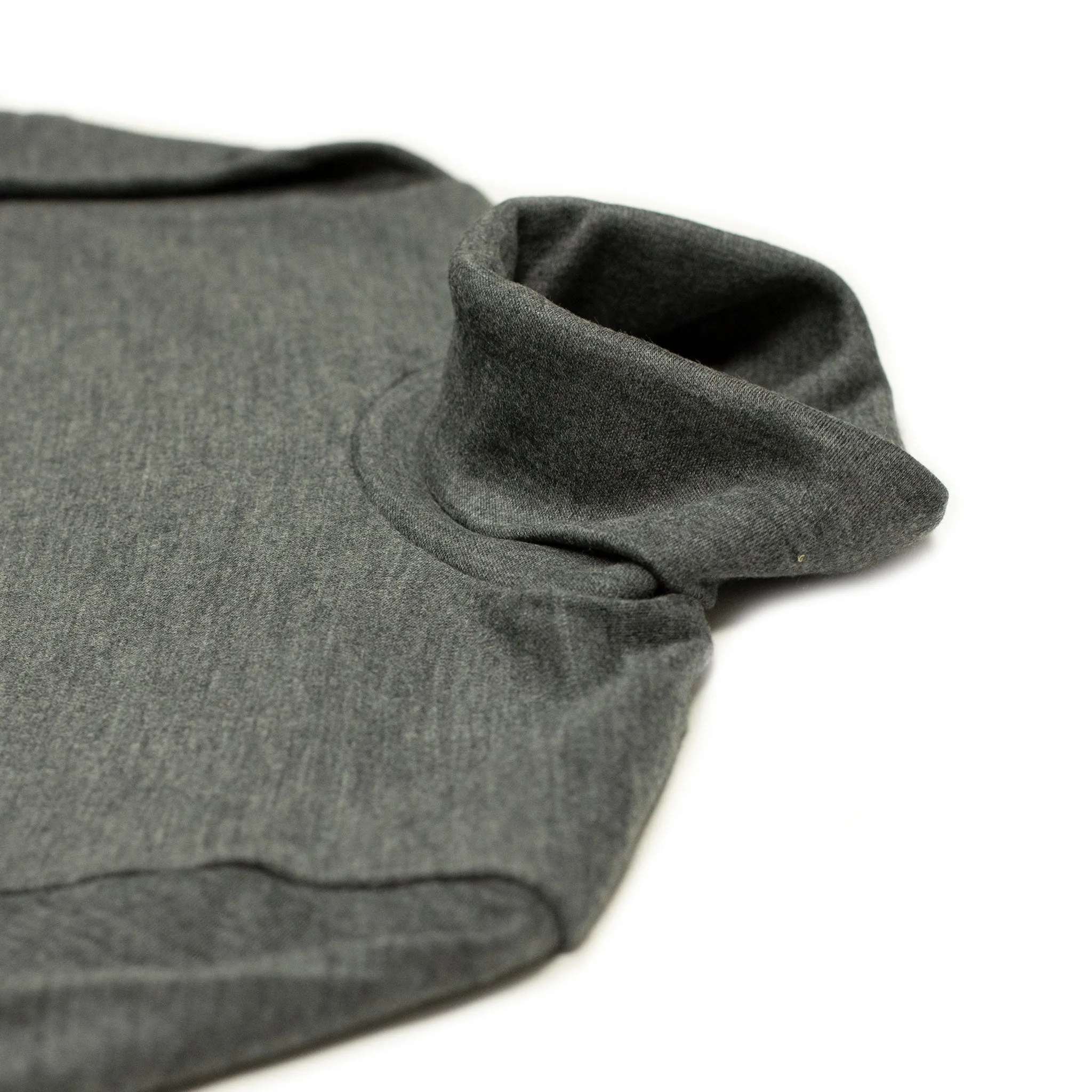 Turtleneck in grey wool jersey