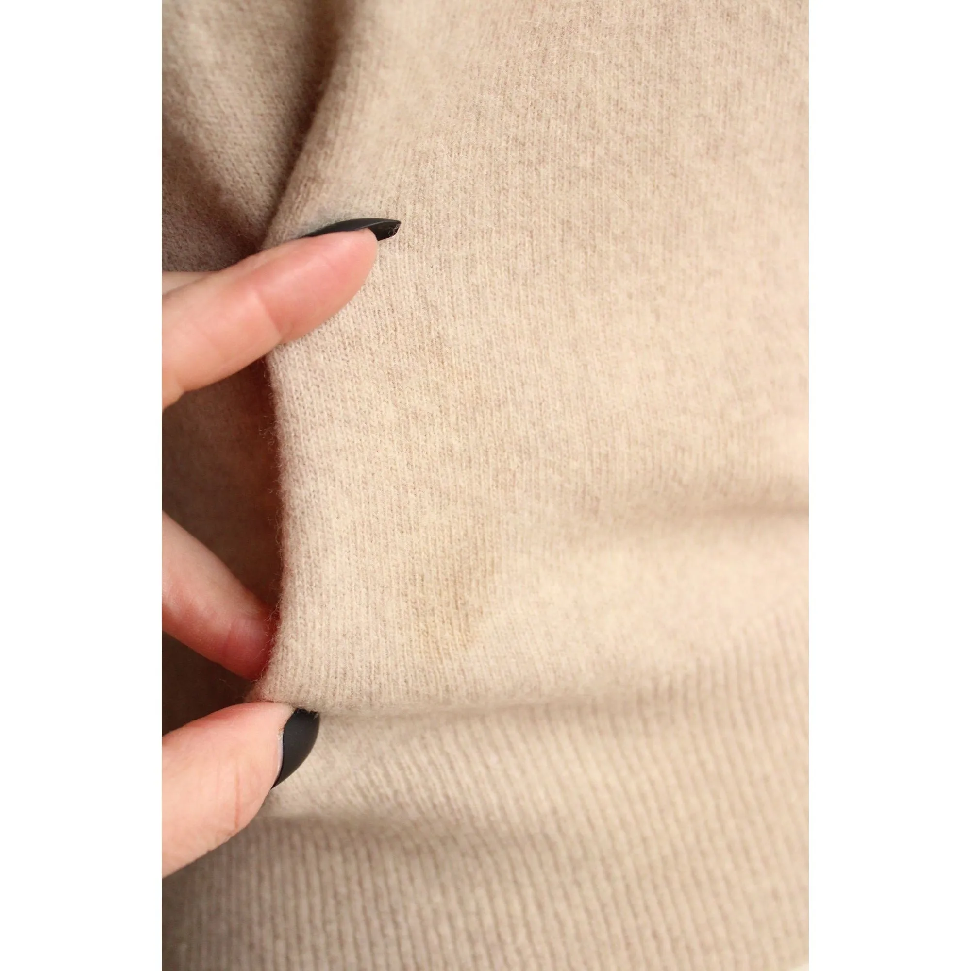 Vintage 1950s Wunda Lam Beige Wool Cashmere Sweater