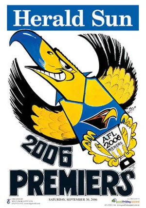 WEG Premiership Poster - West Coast 2006 - SLIGHTLY DAMAGED