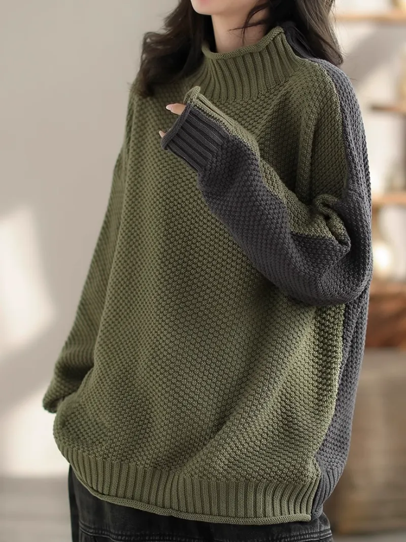 Women's Warm Embrace Turtleneck Loose Casual Sweater