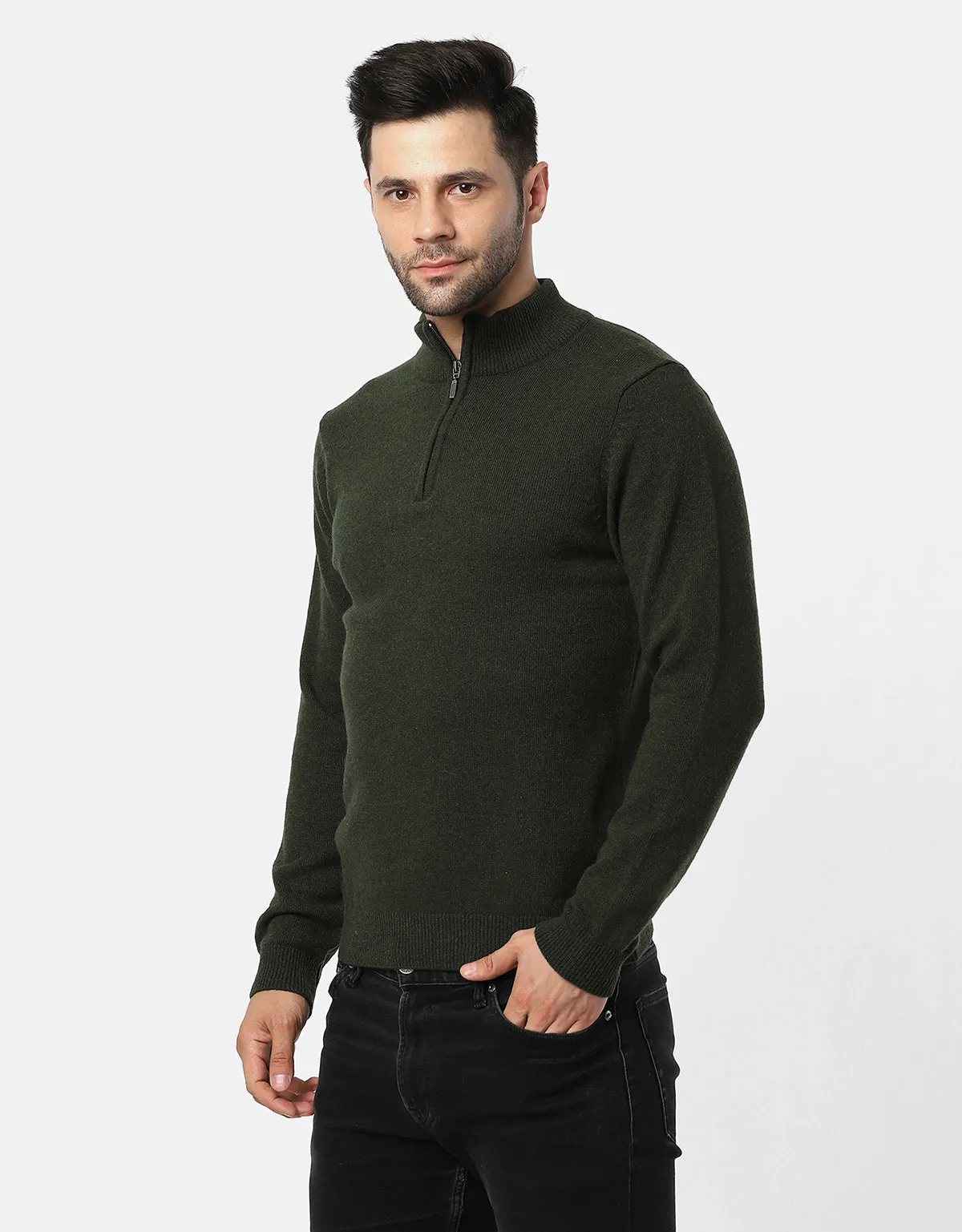 Woolen T-Neck Sweater For Men