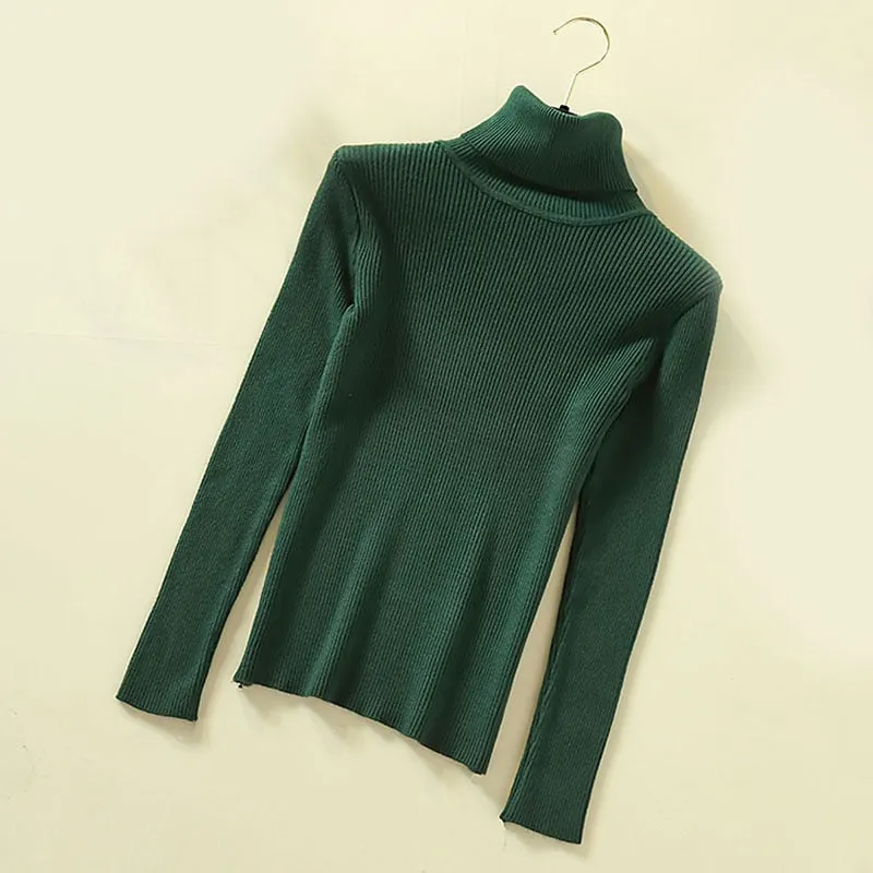 Zoki Pullovers Women Turtleneck Sweaters Winter Warm Long Sleeve Female Jumper Autumn Korean Style Top Soft Knitted Sweater 2019